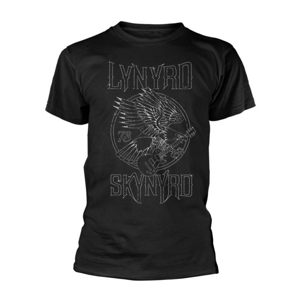Lynyrd Skynyrd Unisex Adult 73 Eagle Guitar T-Shirt / Black